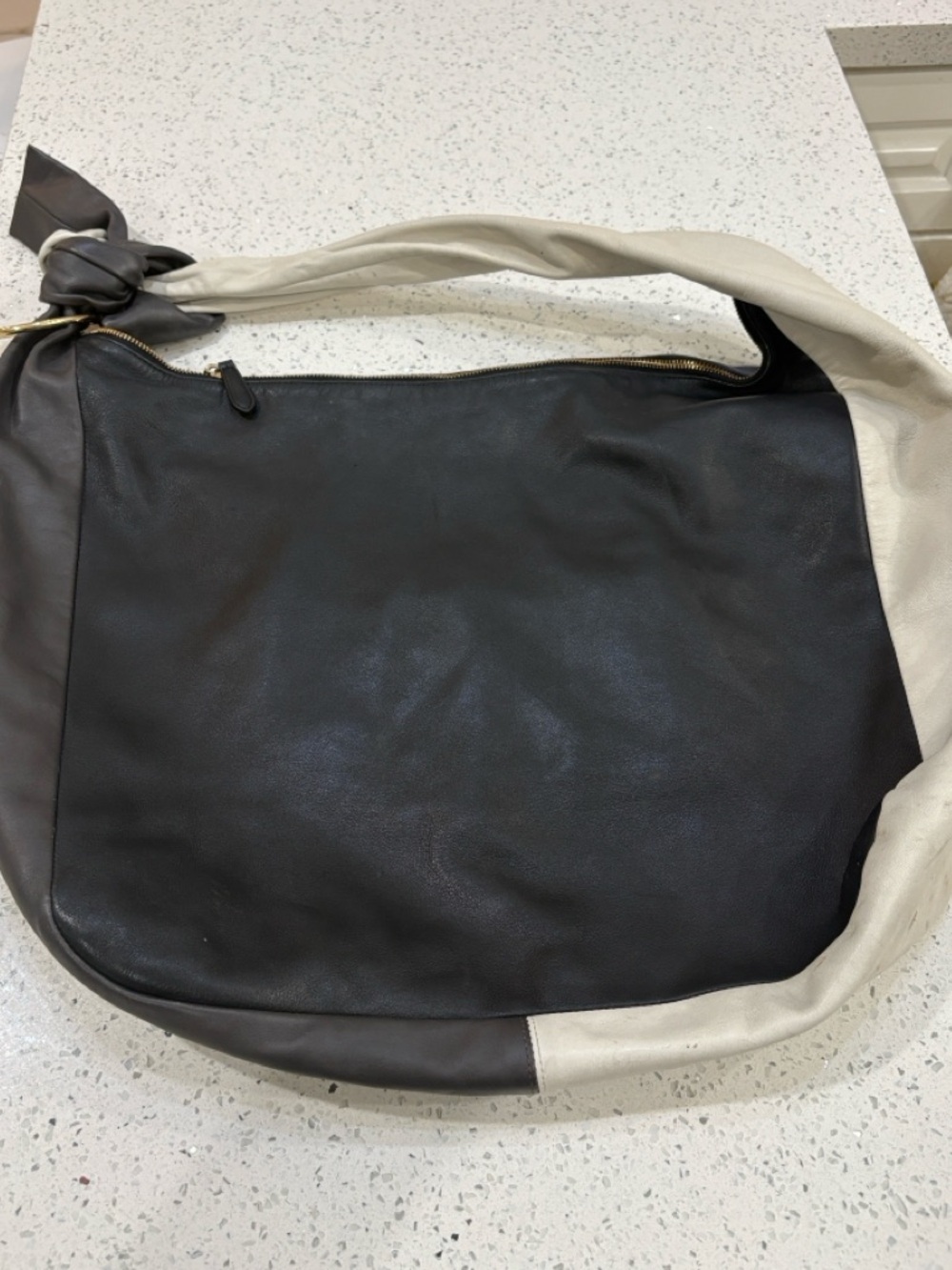 Diane Von Furstenberg Large Colorblock Leather Slouchy Hobo Bag - Picture 8 of 13